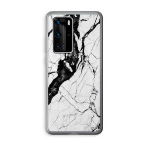 Witte marmer 2: Huawei P40 Pro Transparant Hoesje