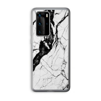 Witte marmer 2: Huawei P40 Pro Transparant Hoesje