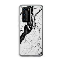 Witte marmer 2: Huawei P40 Pro Transparant Hoesje