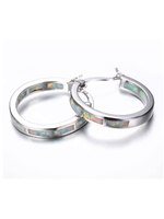 Fashion Opal Round Earrings Everyday Versatile - thumbnail