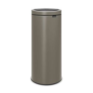 Brabantia Touch Bin Flat Top afvalemmer 30 liter met kunststof binnenemmer - Platinum