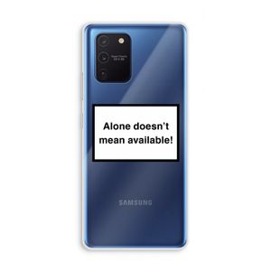 Alone: Samsung Galaxy Note 10 Lite Transparant Hoesje