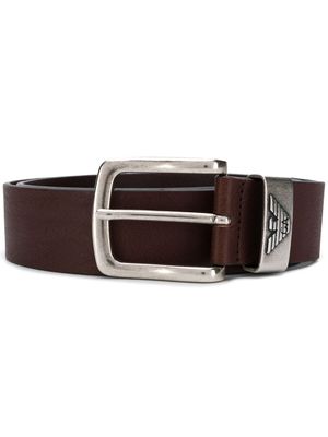 Emporio Armani ceinture à logo - Marron