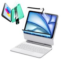 iPad Air 11” (2025) Rebound Magnetic Keyboard Case 360 Protection Paper-Feel Bundle-US Layout-White - thumbnail