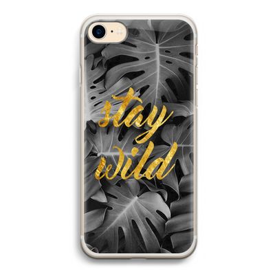 Stay wild: iPhone 7 Transparant Hoesje