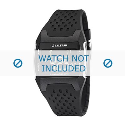 Horlogeband Calypso K5563/1 Rubber Zwart 26mm