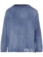 Maison Margiela sweat Handwritten en coton - Bleu