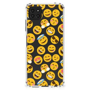 Samsung Galaxy A22 5G Doorzichtige Silicone Hoesje Emoji