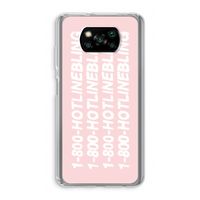 Hotline bling pink: Xiaomi Poco X3 NFC Transparant Hoesje