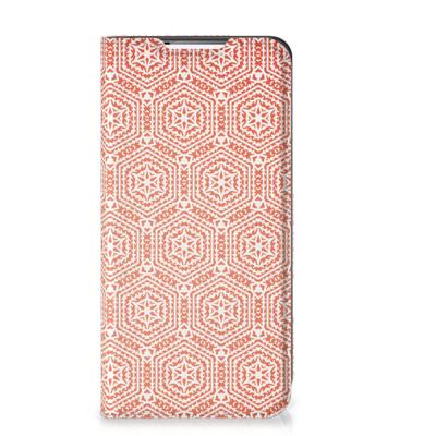 Samsung Galaxy S22 | Hoesje met Magneet | Pattern Orange Samsung Galaxy S22 | Hoesje met Magneet | Pattern Orange