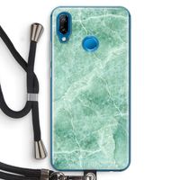 Groen marmer: Huawei P20 Lite Transparant Hoesje met koord