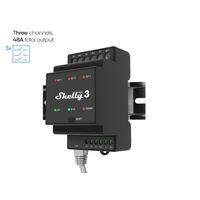 Shelly Pro 3 power relay Zwart - thumbnail