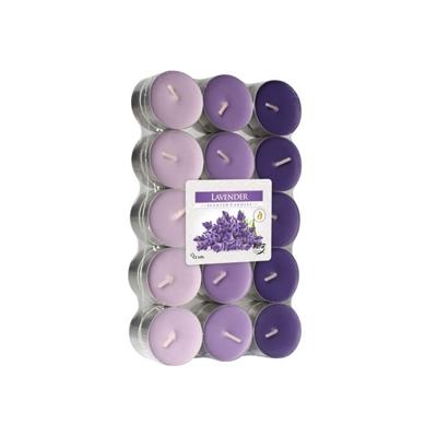 Lavendel Geurkaarsen - 60x Waxinelichtjes - D4 cm - 4 Uur Brandtijd -Geparfumeerde Kaarsen