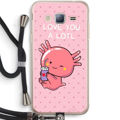 Love You A Lotl: Samsung Galaxy J3 (2016) Transparant Hoesje met koord