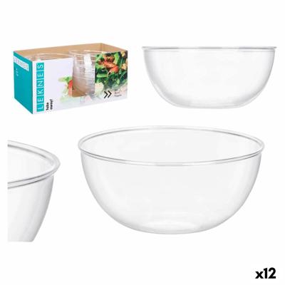 Bordenset Leknes CK80678-1 Transparant Plastic 25,5 x 12,5 x 25,5 cm (12 Stuks)