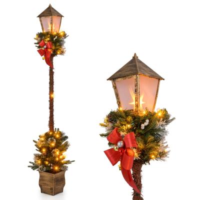 187cm Voorgeïnstalleerde Straatlantaarn Kerstlantaarn met Ledverlichting