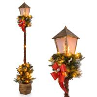187cm Voorgeïnstalleerde Straatlantaarn Kerstlantaarn met Ledverlichting