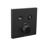Blaufoss Smartbox Switch-line thermostatische kraan Inbouw regendoucheset met regendouchekop Ø30cm mat zwart