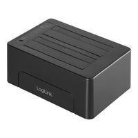 LogiLink QP0028 basisstation voor opslagstations USB 3.2 Gen 2 (3.1 Gen 2) Type-C Zwart - thumbnail