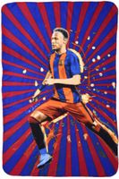 Super Star fleecedeken Neymar Junior 100 x 140 cm blauw/rood - thumbnail