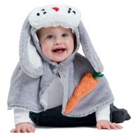 Konijn/haas verkleed cape voor baby/peuters One size  -