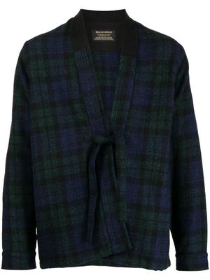Maharishi veste à motif tartan - Bleu