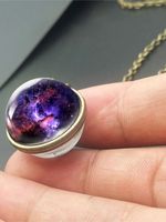 Universum Galaxy sterrenhemel Glas Bal Tijd Edelsteen Halsketting - thumbnail