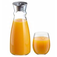 Glazen schenkkan/karaf 1 liter met 6x waterglazen 390 ml Glazen schenkkan/karaf 1 liter met 6x waterglazen 390 ml