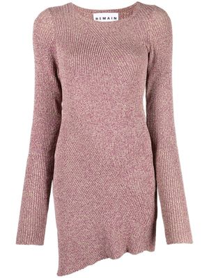 REMAIN pull asymétrique en maille chinée - Violet