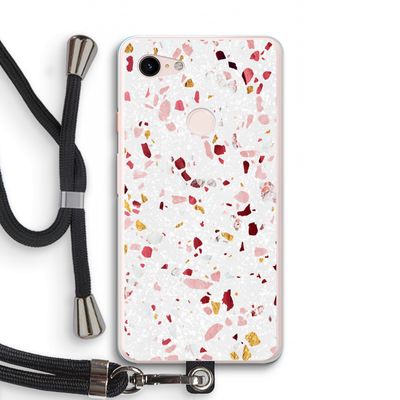 Terrazzo N°9: Pixel 3 XL Transparant Hoesje met koord