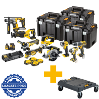 DeWALT DCK1012P4T Accu combiset 10-delig 18V XR 5.0Ah in TSTAK
