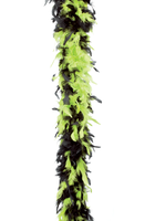 Lime groen/zwarte boa 180 cm