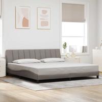 Bedframe zonder matras "Hanko" stof taupe 200x200 cm