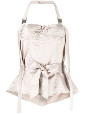 Rokh haut bustier à dos nu - Gris