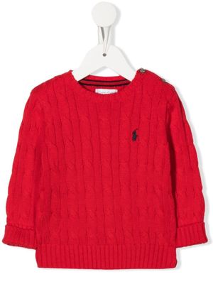POLO RALPH LAUREN KIDS pull à motif Polo Pony brodé - Rouge