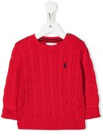 POLO RALPH LAUREN KIDS pull à motif Polo Pony brodé - Rouge