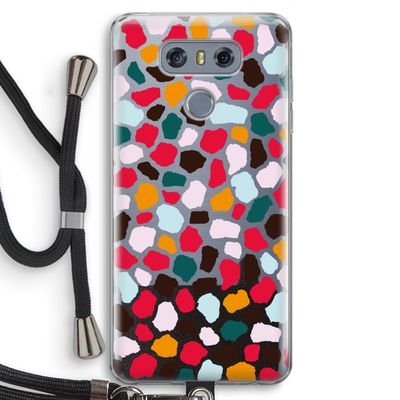 Colored Giraffe: LG G6 Transparant Hoesje met koord