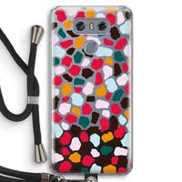 Colored Giraffe: LG G6 Transparant Hoesje met koord