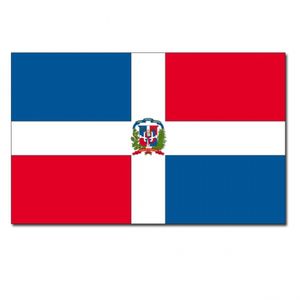 Gevelvlag/vlaggenmast vlag  Dominicaanse Republiek 90 x 150 cm   -