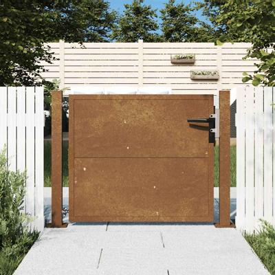 VidaXL Poort 105x80 cm cortenstaal
