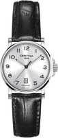 Horlogeband Certina C0172101603200 / C600015904 Leder Zwart 15mm