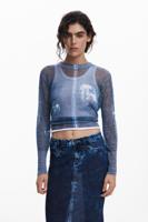 Denim-effect trui - BLUE - XL