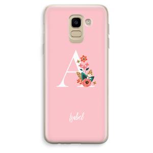 Pink Bouquet: Samsung Galaxy J6 (2018) Transparant Hoesje