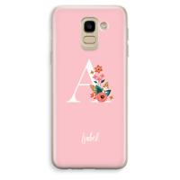 Pink Bouquet: Samsung Galaxy J6 (2018) Transparant Hoesje - thumbnail