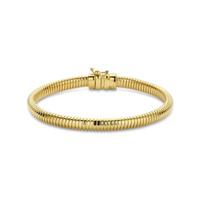 14K Geelgouden Armband - 5.5mm Tubogas Schakel, 18.5cm Lengte
