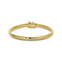 14K Geelgouden Armband - 5.5mm Tubogas Schakel, 18.5cm Lengte