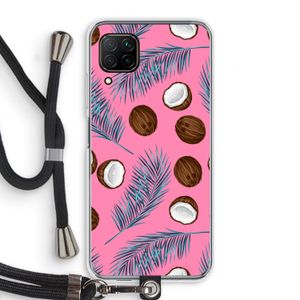 Kokosnoot roze: Huawei P40 Lite Transparant Hoesje met koord