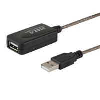 SAVIO CL-130 USB active port extension 10m USB 2.0-A male USB 2.0-A female Zwart