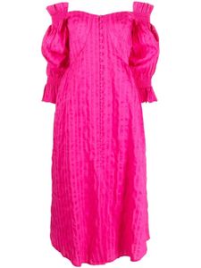 Cult Gaia robe en coton à épaule dénudées - Rose