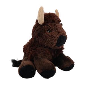 Knuffeldier Bizon - zachte pluche stof - bruin - kwaliteit knuffels - 19 cm